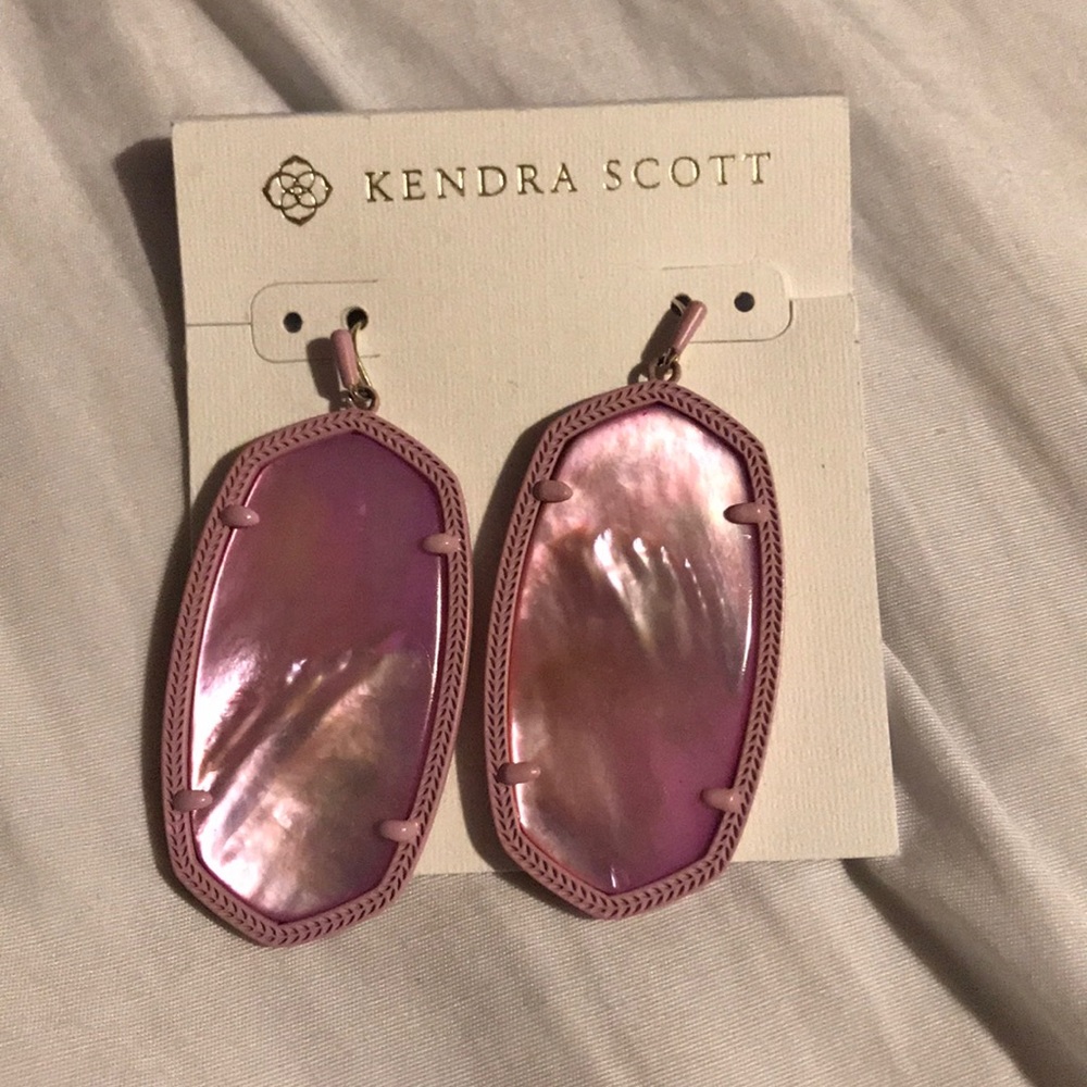 Kendra Scott Matte Purple Earrings